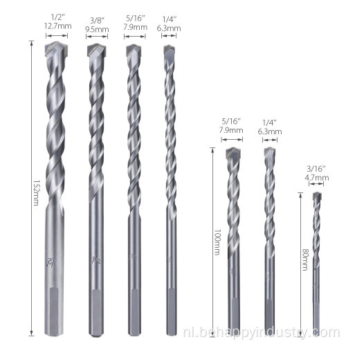 Carbide getipt bits rond schacht